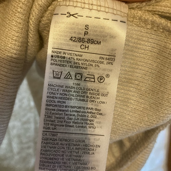 Banana Republic | Oatmeal Heather Cross Over Sweater Size Small - Picture 16 of 16